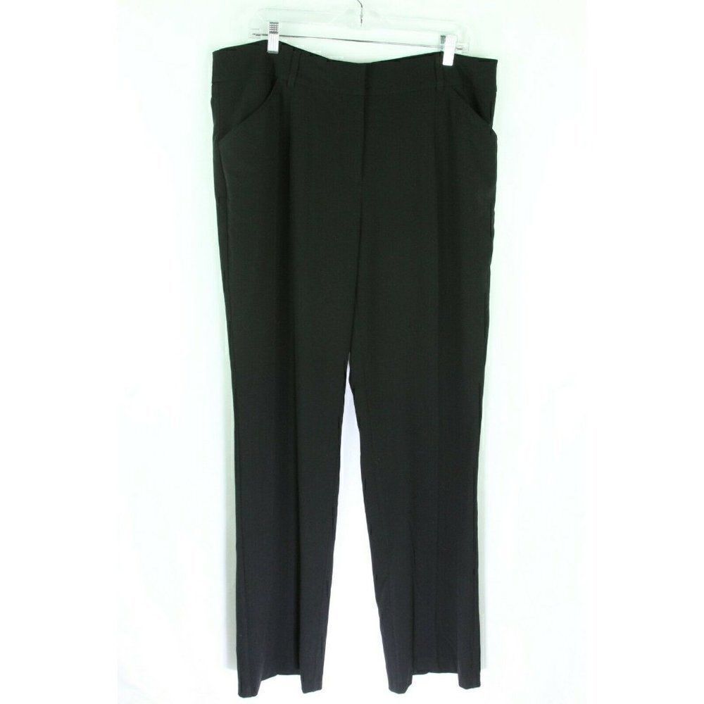 Fashion Nova Pants 3X Black Tasha Dressy High Rise Pockets Plus Size New